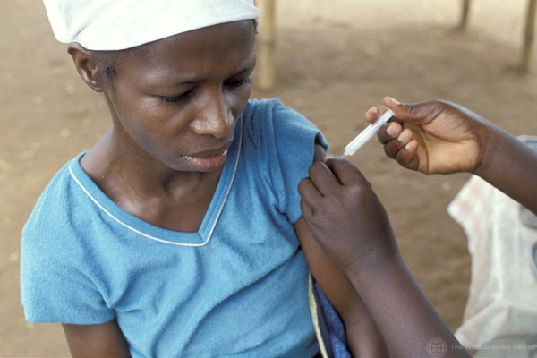 woman getting vaccinated