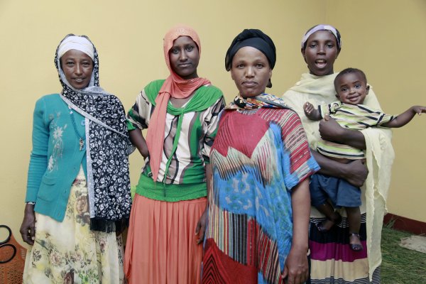 Group of women and children, Ethiopia